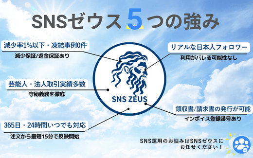 SNSゼウスの強みについて